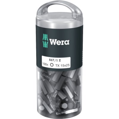 Bits Torx 15x25 mm. 100 stk. Wera