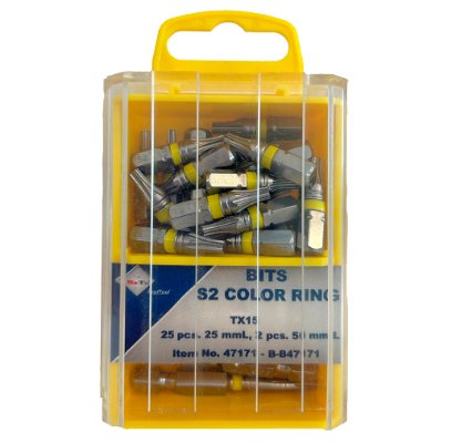 Bits TX15 x 25 & 50 mm, 27 stk. Bato