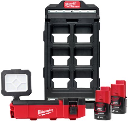 Arbejdslampe 12 V. 2 Ah + Monteringsplade. Milwaukee