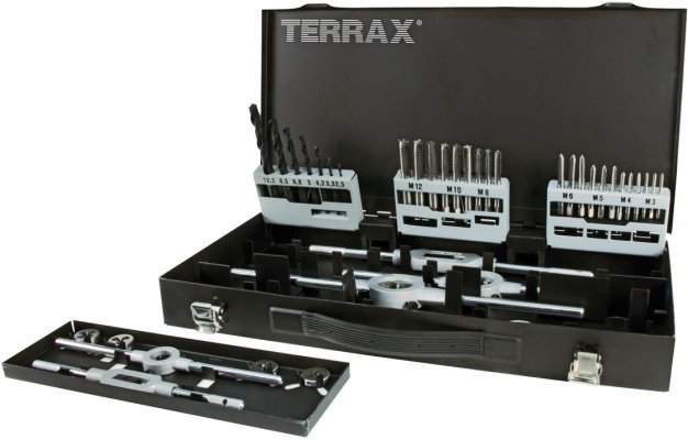 Gevindskæresæt 3-12 mm. Ruko, Terrax