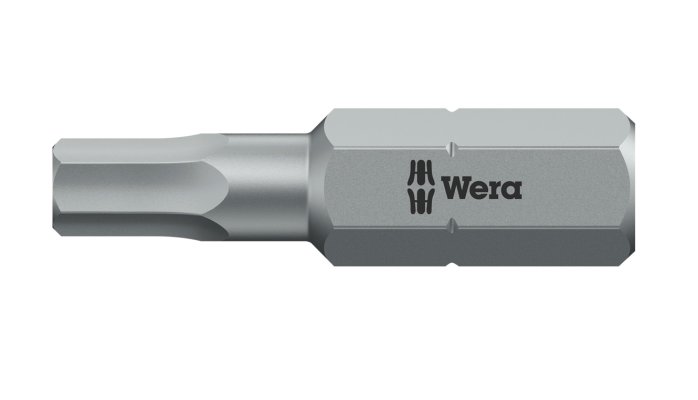 Bits unbraco 3 mm, med hul. Wera