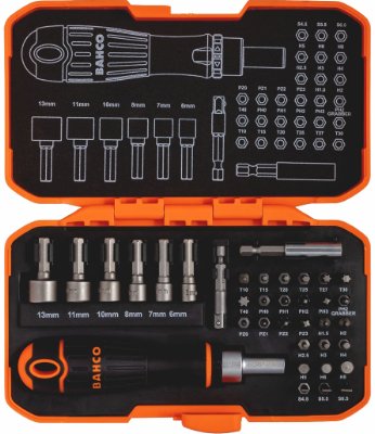 Bitssæt 1/4", 36 dele. Bahco