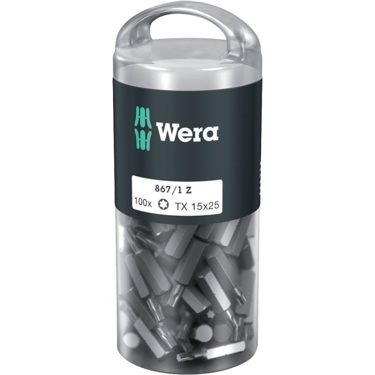 Bits Torx 15x25 mm. 100 stk. Wera