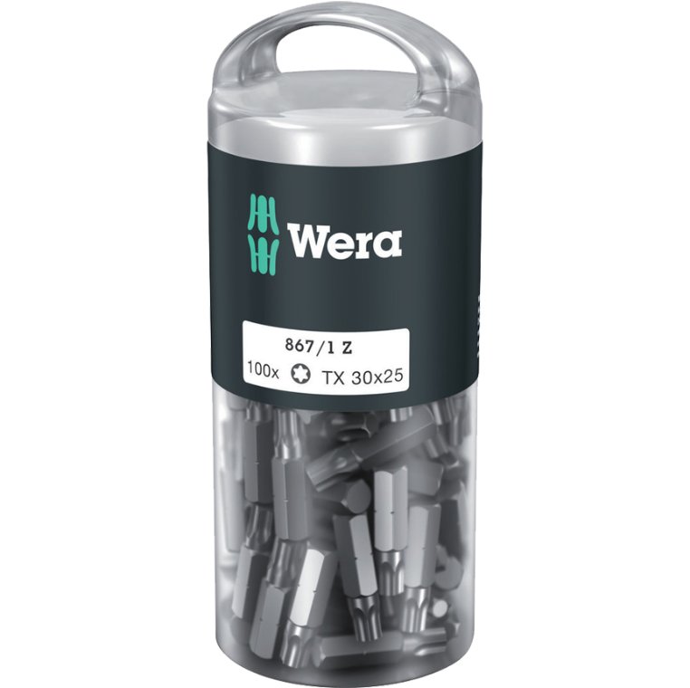 Bits Torx 30x25 mm. 100 stk. Wera