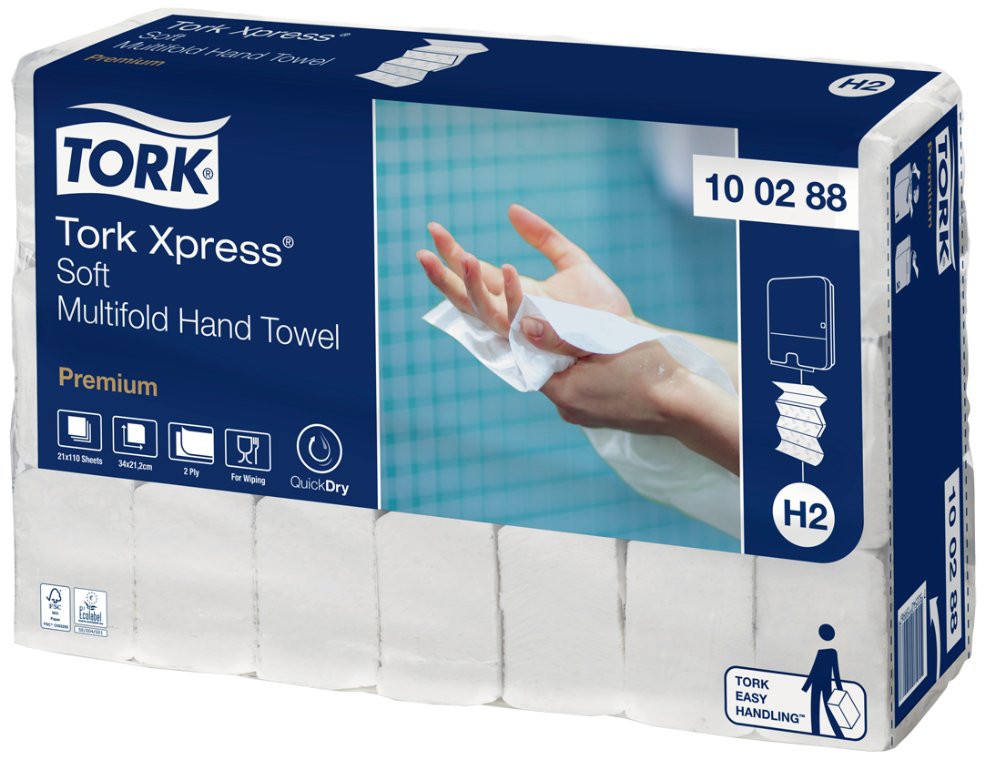 Håndklædeark 2-lags Soft Tork Xpress
