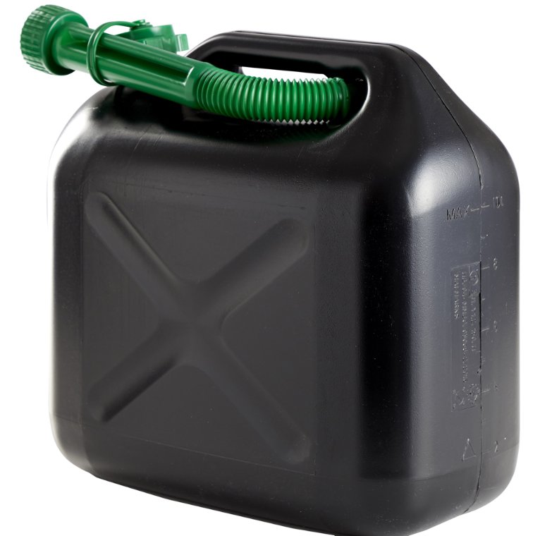 Benzindunk 10 liter m/hældetud