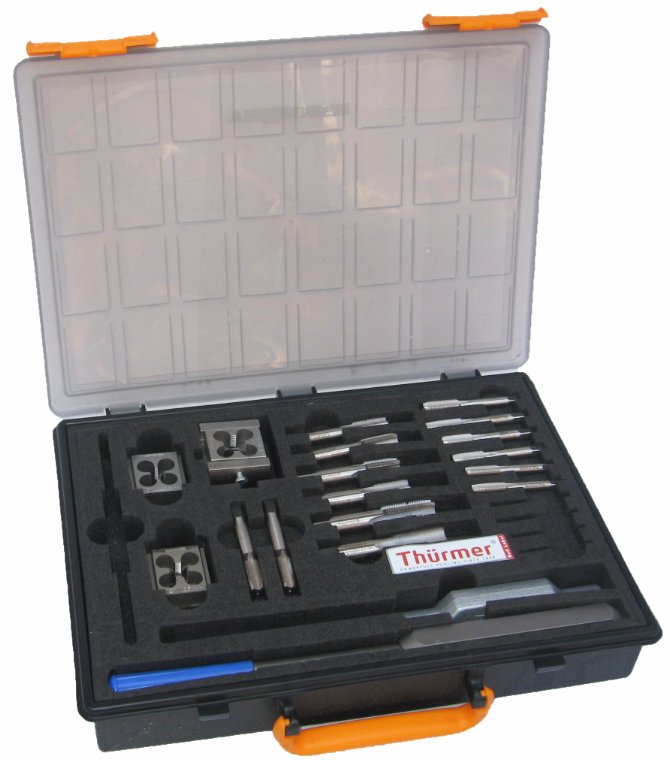 Gevindskærersæt i tommemål HSS UNC fra Thürmer