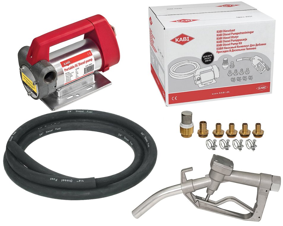 Pumpesæt 12 volt for diesel og fyringsolie