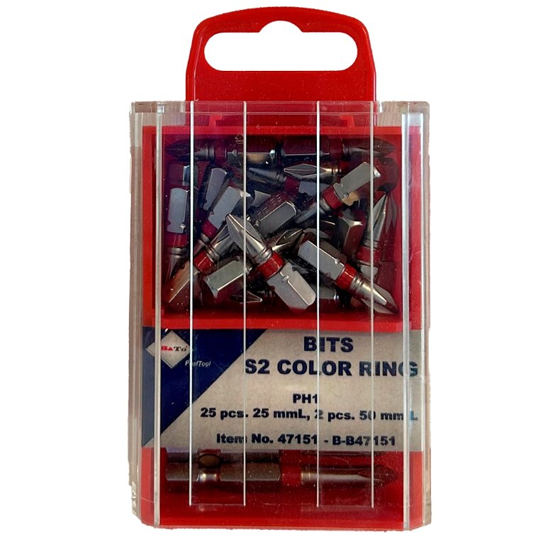 Bits PH1 x 25 & 50 mm, 27 stk. Bato