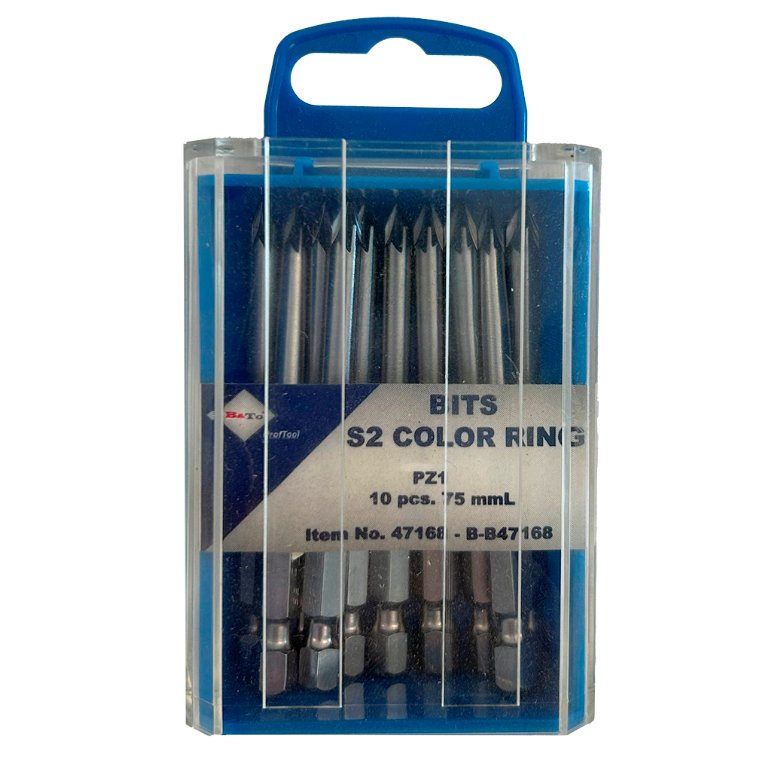 Bits PZ1 x 75 mm, 10 stk. Bato