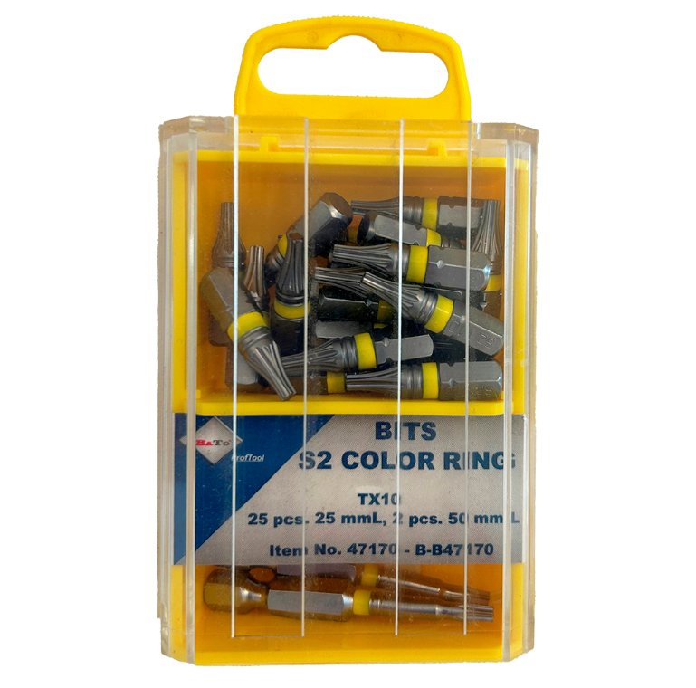 Bits TX10 x 25 & 50 mm, 27 stk. Bato