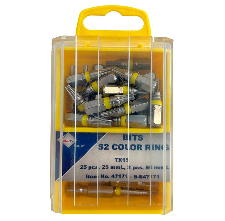 Bits TX15 x 25 & 50 mm, 27 stk. Bato
