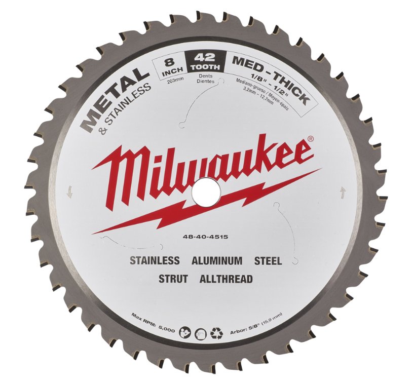 Rundsavklinge til metal, 203 mm / 42 tænder. Milwaukee