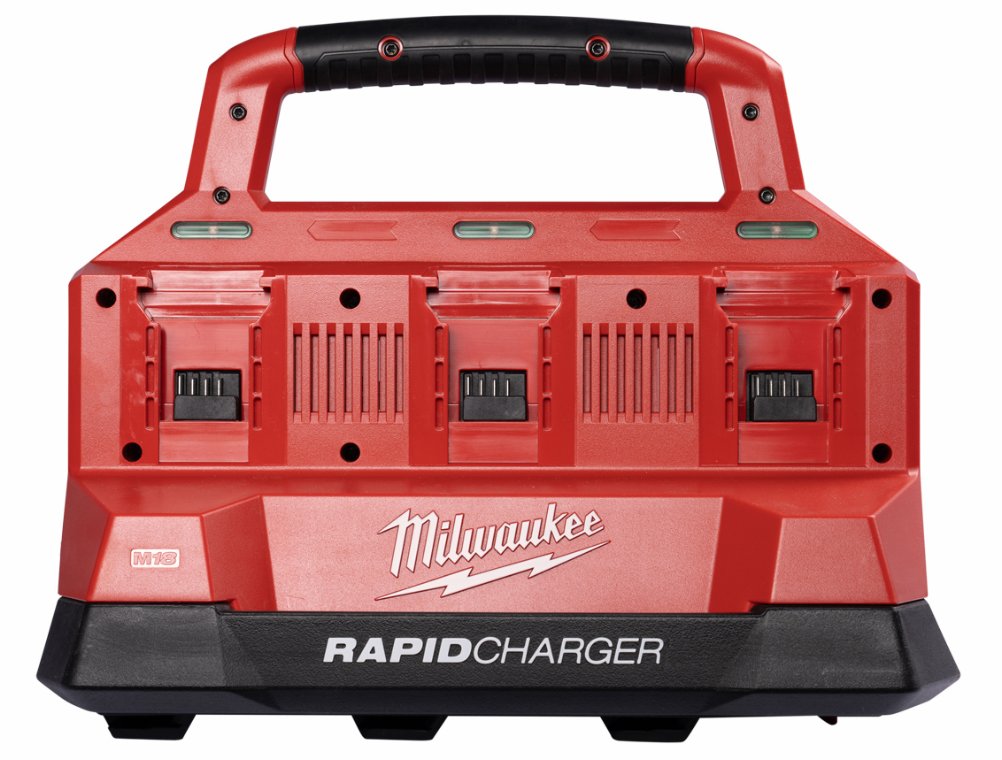 Lader 18 V. til 6 batterier. Milwaukee