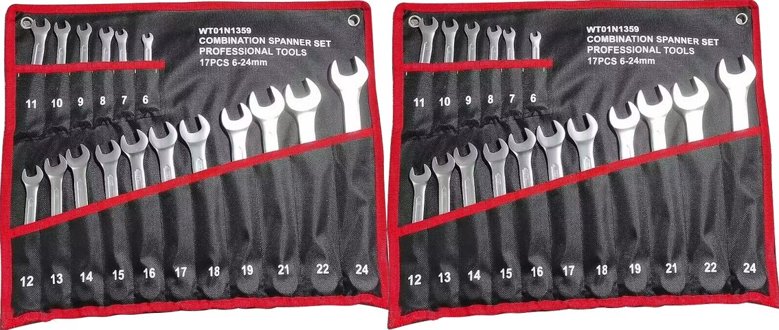 2 Ringgaffelnøglesæt 6-24 mm