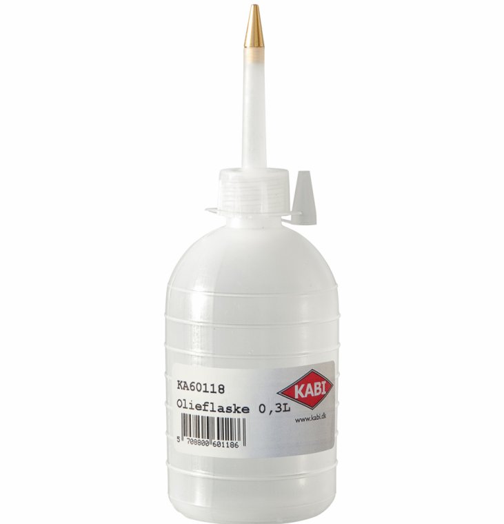 Olieflaske 0,3 L. m/ messingtud. Kabi