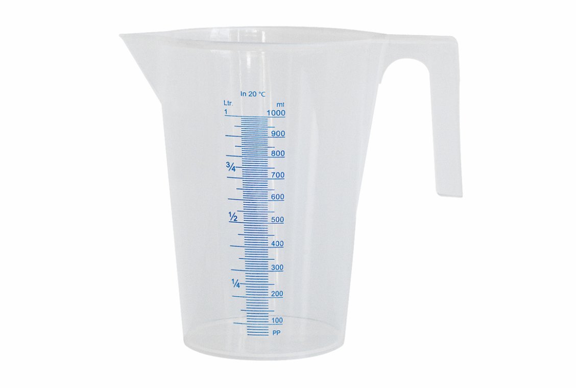 Målebæger transparent 1 L. Kabi