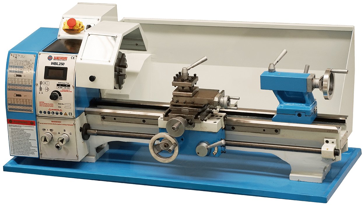 Metaldrejebænk 550 mm støjsvag kulfri motor og understel. Weiss