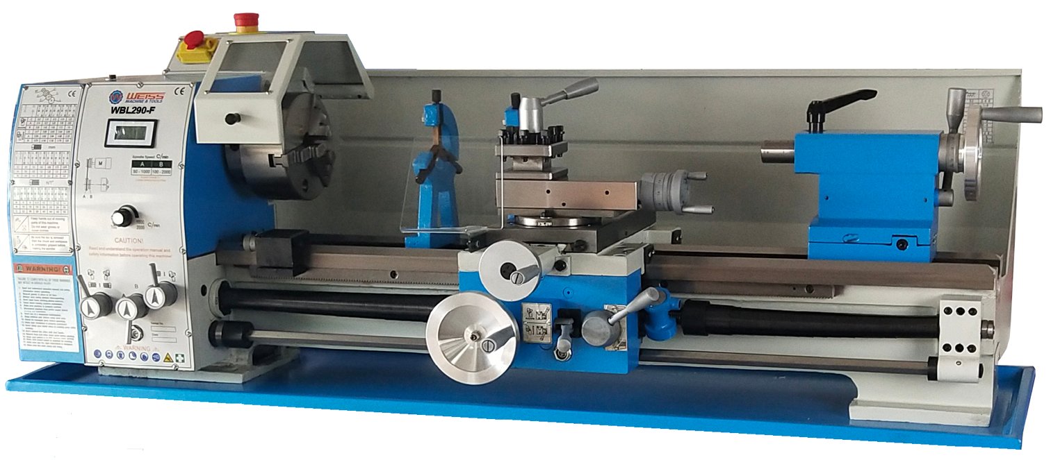 Metaldrejebænk 700 mm støjsvag kulfri motor og understel. Weiss