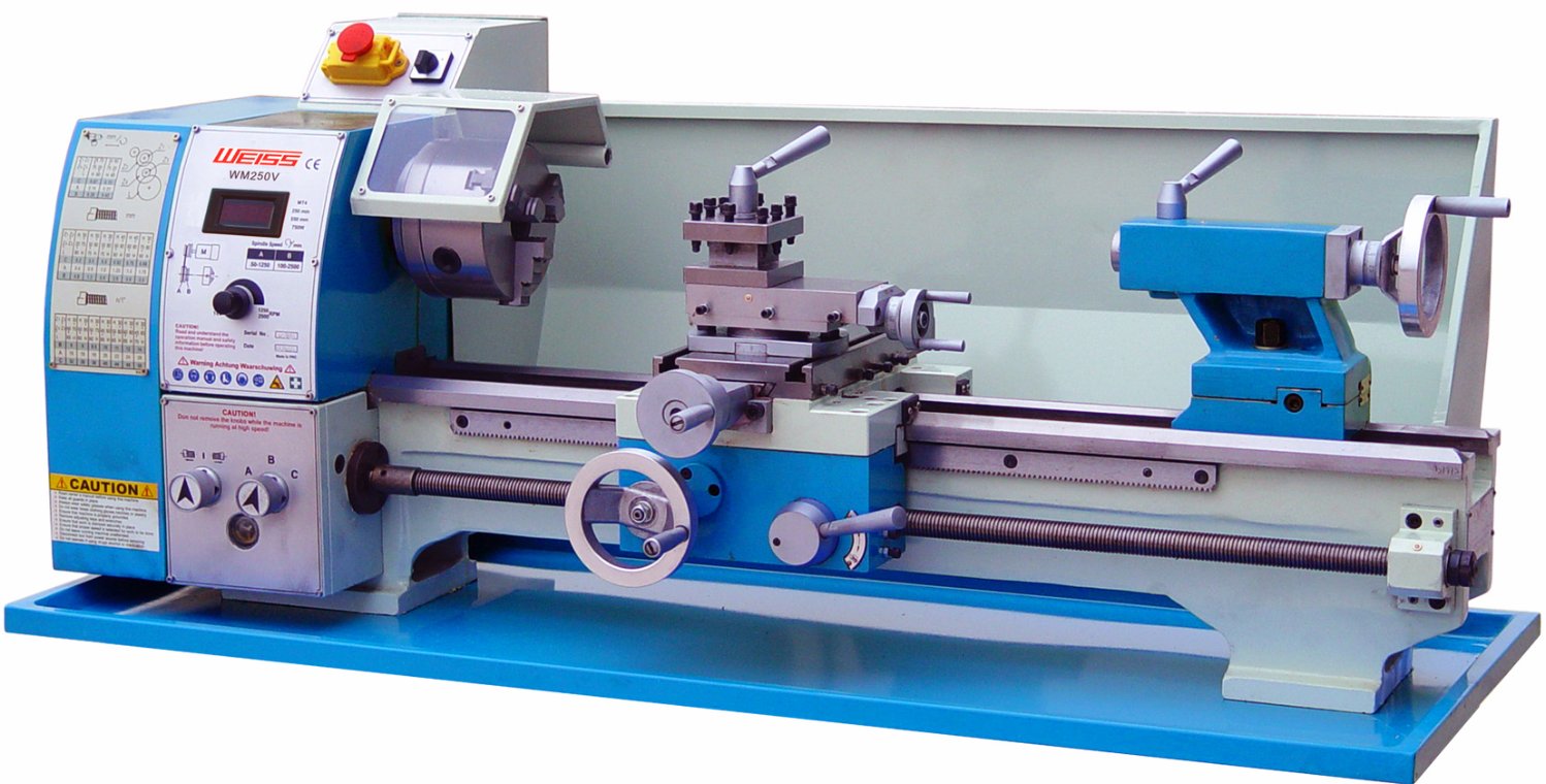 Metaldrejebænk 500 mm med understel. Weiss