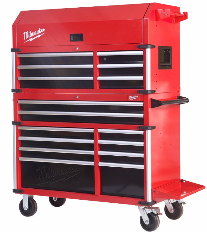 Værktøjsvogn + Topskab 117 cm. Milwaukee