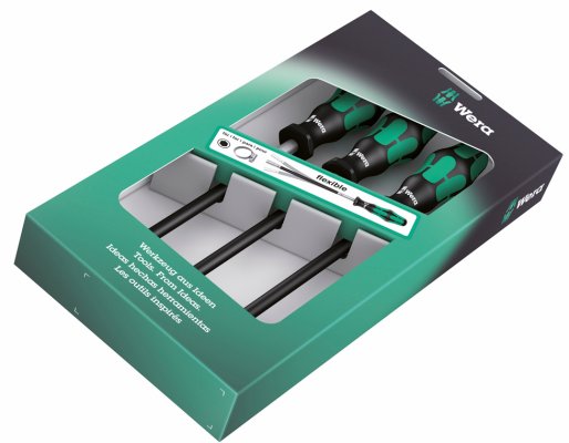 Skruetrækkersæt m/flex. Wera