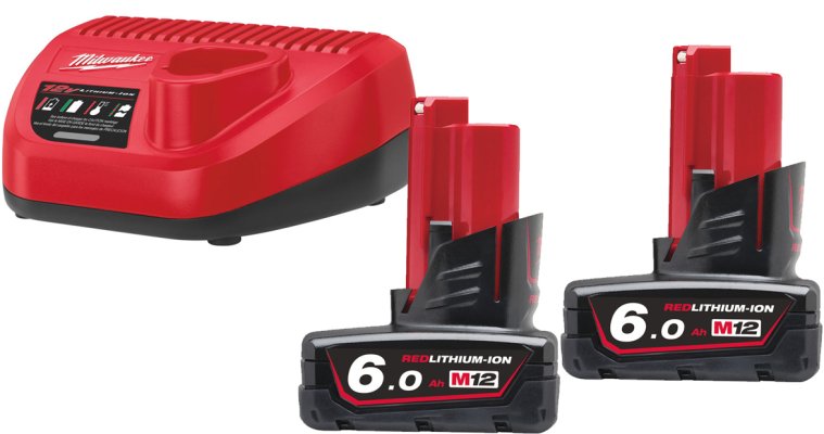 Batterisæt 12 V. 6 Ah. Milwaukee