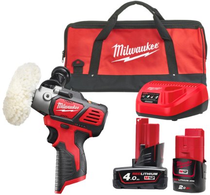 Polermaskine 12 V. 4 og 2 Ah. Milwaukee