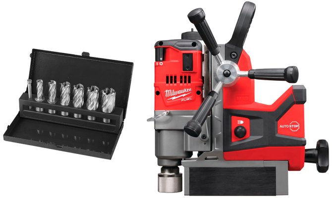 Magnetboremaskine 18 V. + Kerneborsæt 12-22 mm