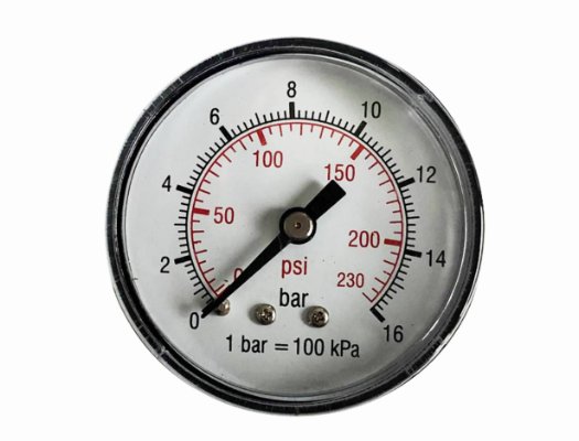Manometer 1/4" udv. 0-16 bar ø50mm