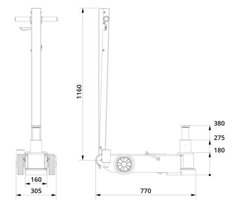 Donkraft 25/10 ton, 55-2. AC