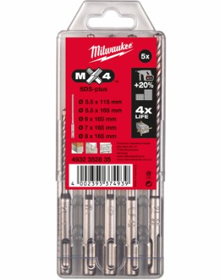 Hammerborsæt SDS+ 5-8 mm MX4. Milwaukee