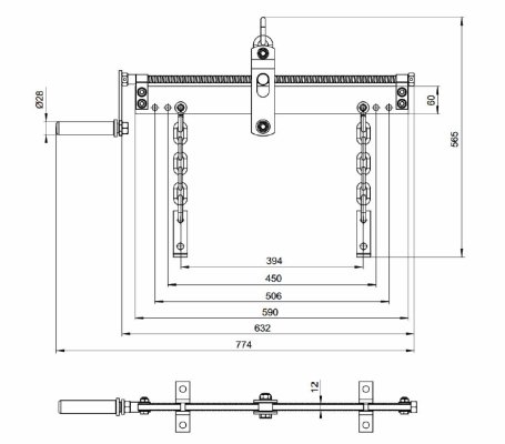 Løftekrog 680 kg til kran. Bahco
