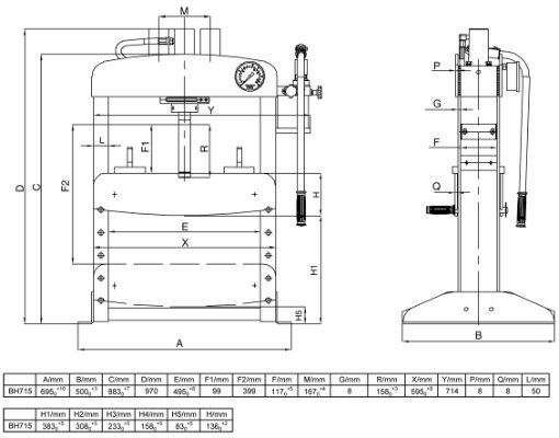 Værkstedspresser 15 tons. Bahco