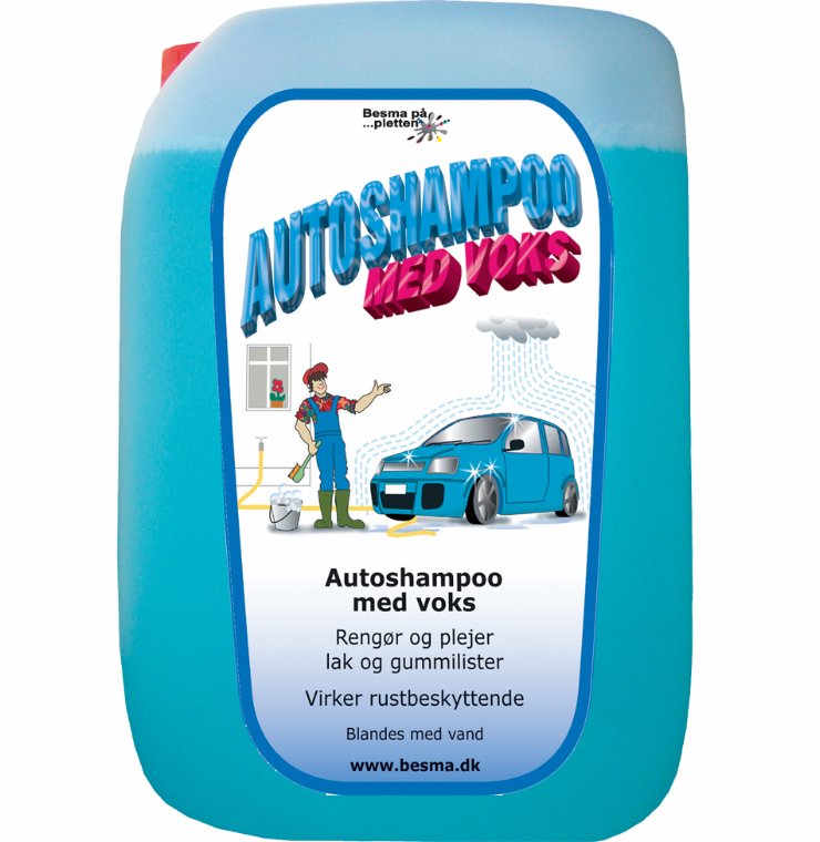 Autoshampoo med voks 5 L. Besma