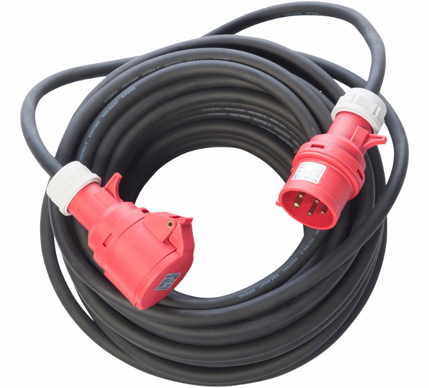 Forlængerledning 25 m. 400 V.