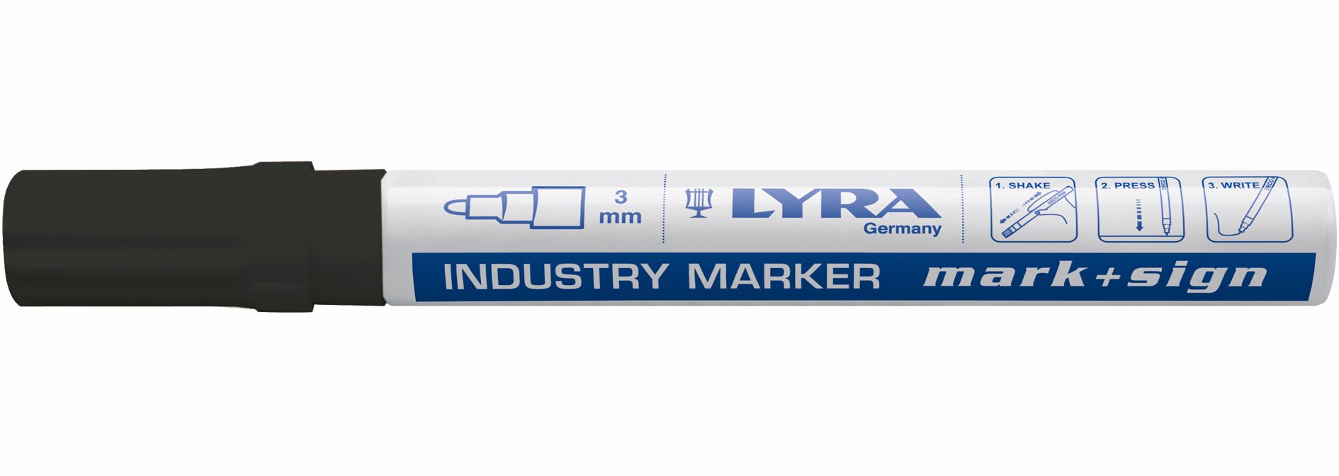 Tusch SORT Industri marker. Lyra
