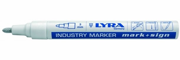 Tusch HVID Industri marker. Lyra