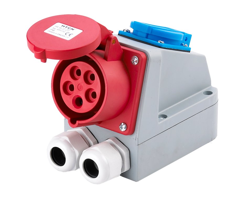 Vægudtag 230/400 volt kombi