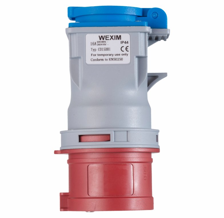 Adaptor CEE 400V/16A til DK 230V.