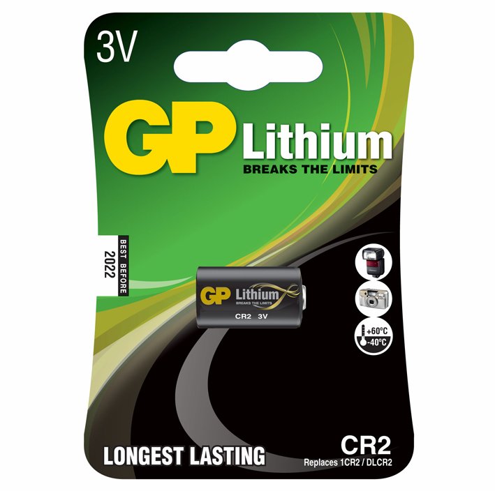 Batteri CR2 1stk/pk. GP Batteries