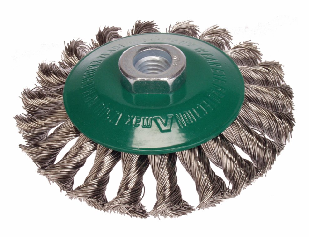 Keglebørste 115mm A2 M14. Lessmann