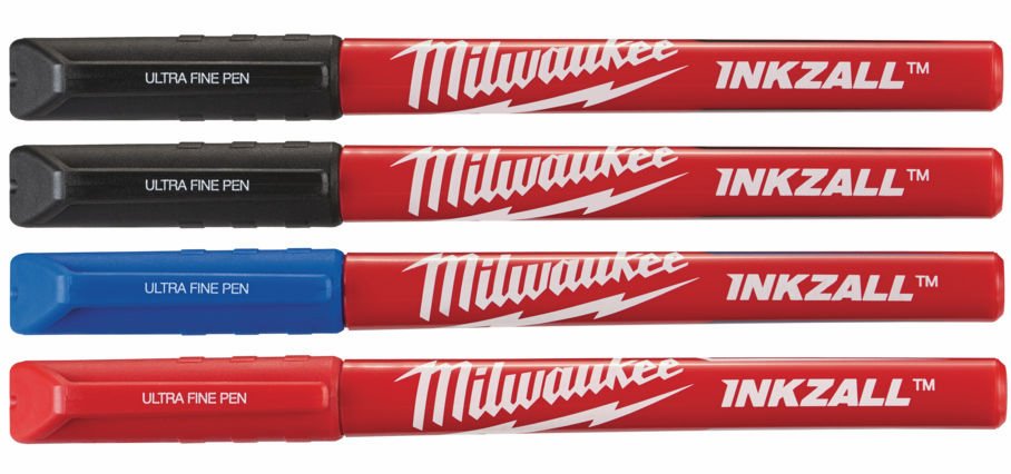 Tusch pen fin 4/pk ass. farver. Milwaukee