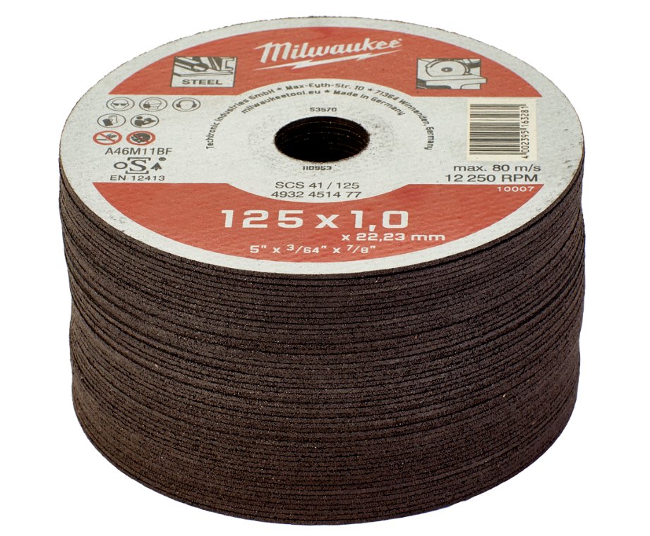 Skæreskive 125 mm 50 stk/pk. Milwaukee