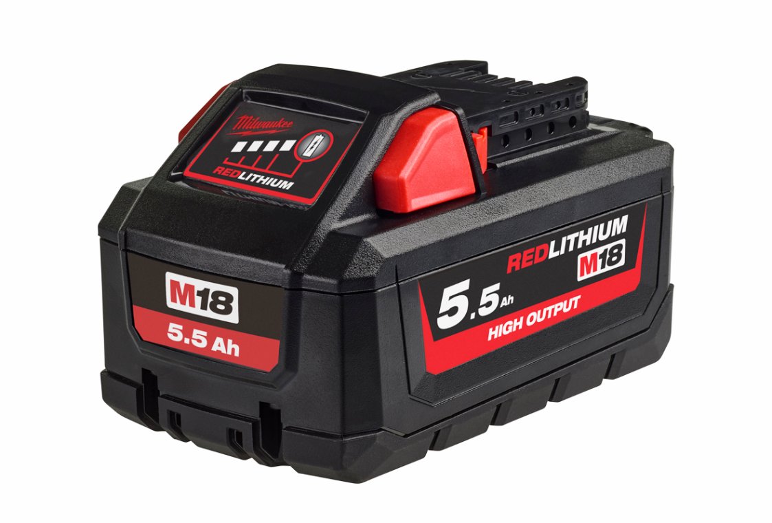 Batteri 18 volt, 5,5 ah. HIGH OUTPUT™. Milwaukee