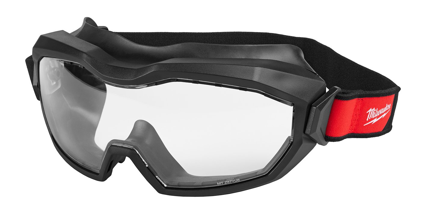 Sikkerhedsbrille, High-Profile ventileret, klar. Milwaukee