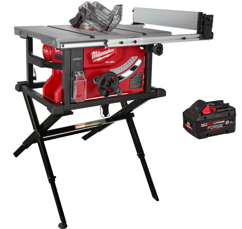 Bordsav 18 V. 8 Ah, Arbejdsbord. Milwaukee