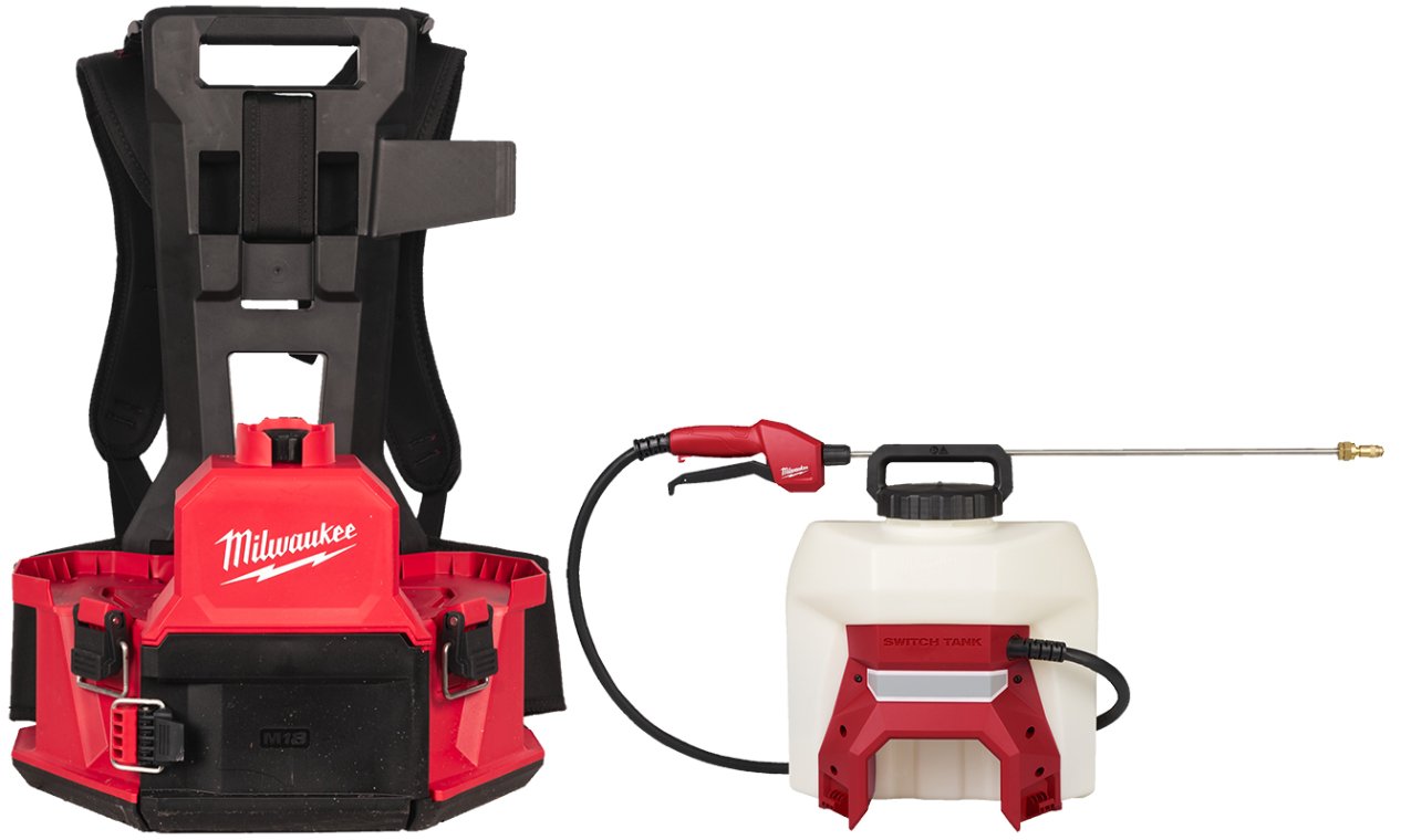 Rygsprøjte 18 V. + kemisprøjte-tank, 15 liter. Milwaukee