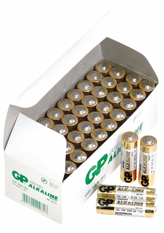 Batterier LR6 (AA), 40 stk. GP Batteries