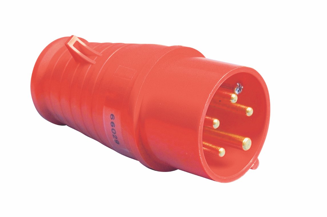 Stikprop 400 volt, rød